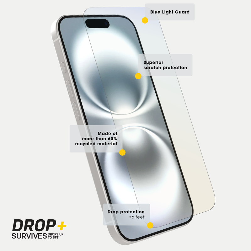 product image 3 - iPhone 16 Screen Protector Premium Pro Glass Blue Light Guard
