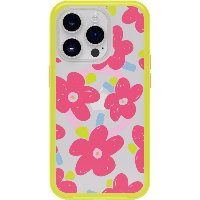 product image 2 - Coque iPhone 14 Pro Symmetry Series Clear pour MagSafe Fluttering Flora