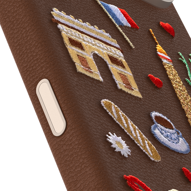product image 3 - Coque iPhone 17 Pro Max Symmetry Series Cactus Leather Embroidery