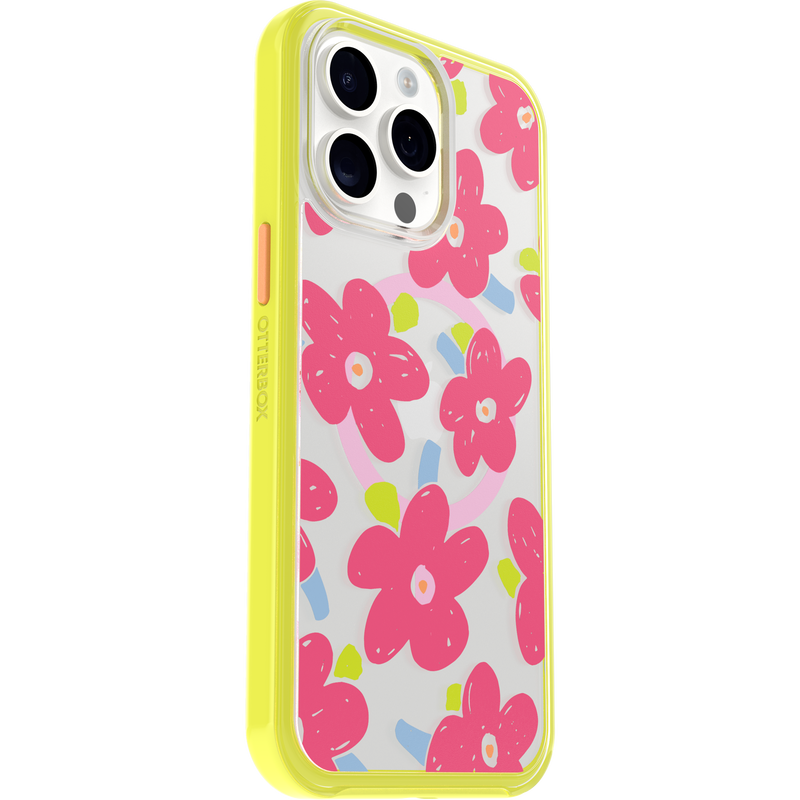 product image 3 - Coque iPhone 15 Pro Max Symmetry Series Clear pour MagSafe Fluttering Flora