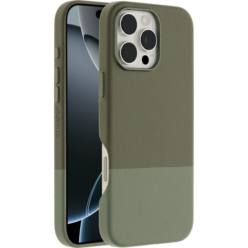 product image 1 - iPhone 16 Pro Max Custodia Statement Series Cactus Leather per MagSafe