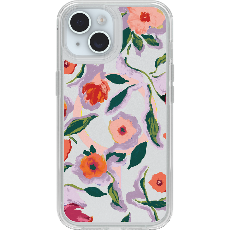 product image 1 - Coque iPhone 16e/15/14/13 Symmetry Series Clear pour MagSafe Confetti of Blossoms