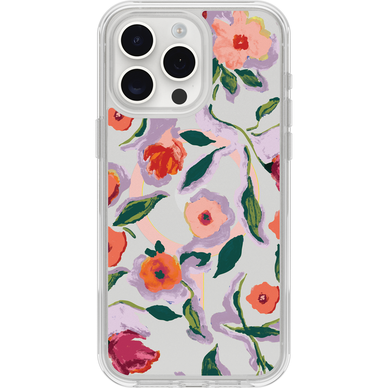 product image 1 - Coque iPhone 15 Pro Max Symmetry Series Clear pour MagSafe Confetti of Blossoms