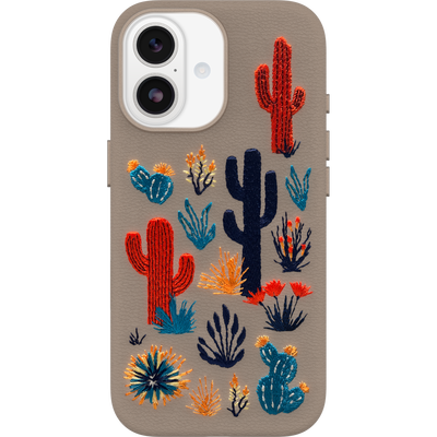 Coque iPhone 17 | Symmetry Series Cactus Leather Embroidery