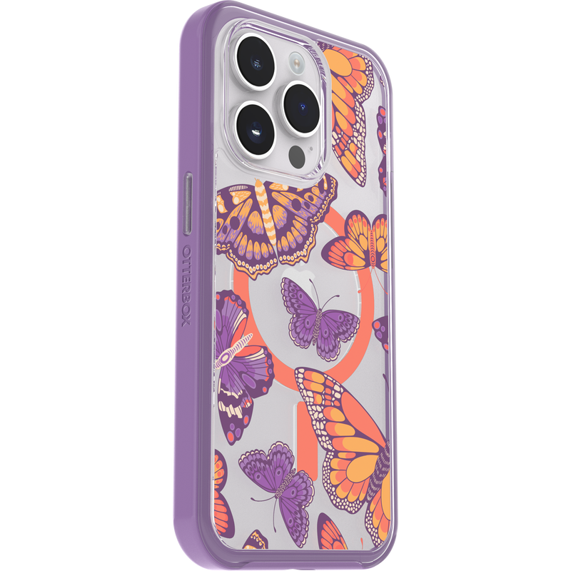 product image 3 - Coque iPhone 14 Pro Symmetry Series Clear pour MagSafe Fluttering Flora