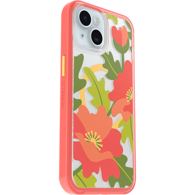 product image 3 - Coque iPhone 16e et iPhone 15/14/13 Symmetry Series Clear pour MagSafe Fluttering Flora