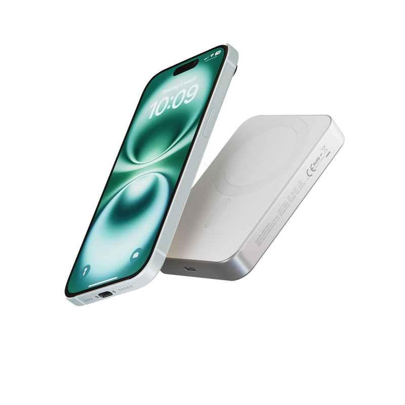 product image 1 - Zens Qi2 Batterie Externe Slim Aluminium Powerbank Qi2 10k mAh