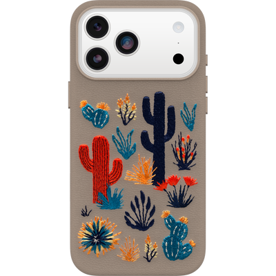 Coque iPhone 17 Pro Max | Symmetry Series Cactus Leather Embroidery