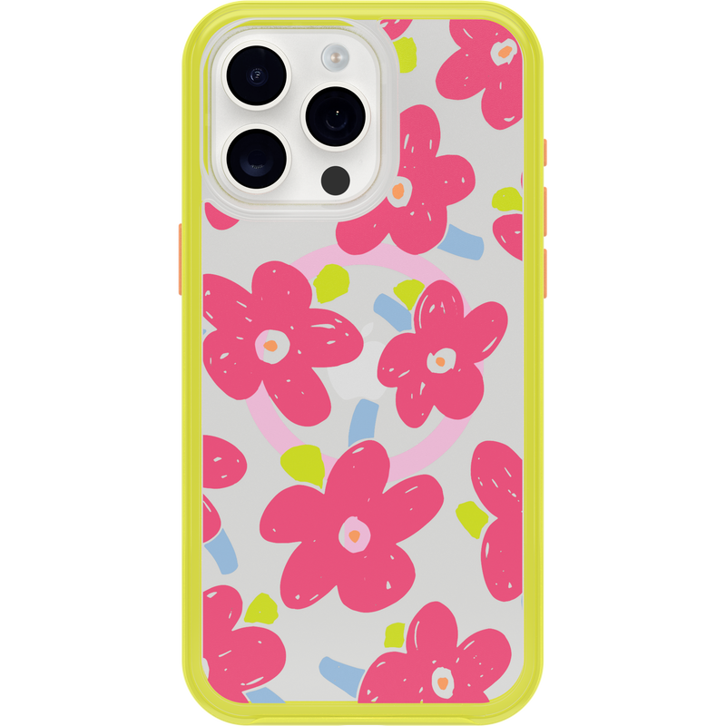 product image 2 - Coque iPhone 15 Pro Max Symmetry Series Clear pour MagSafe Fluttering Flora