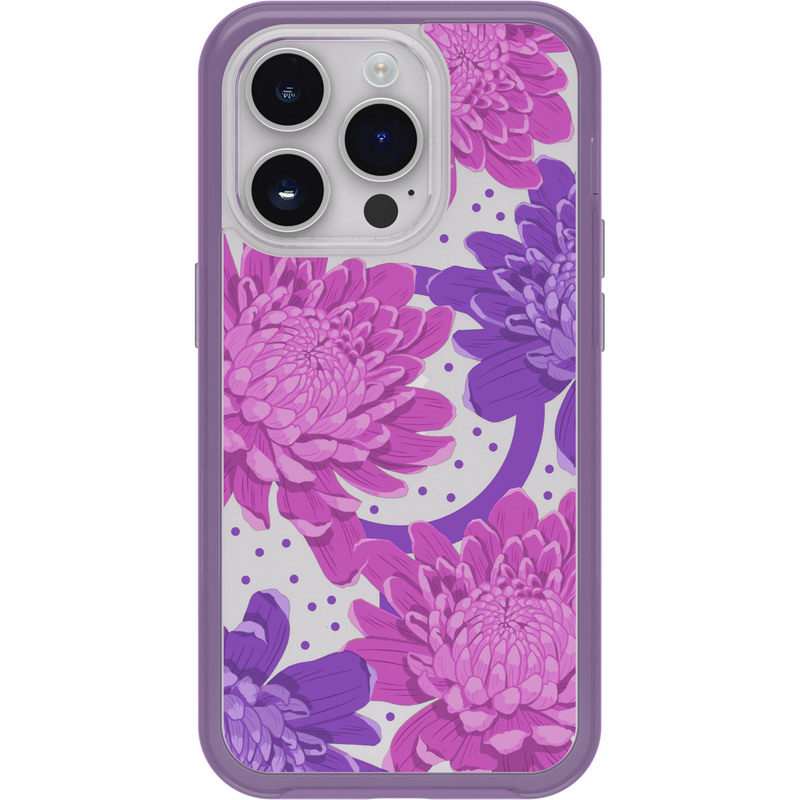 product image 2 - Coque iPhone 14 Pro Symmetry Series Clear pour MagSafe Fluttering Flora