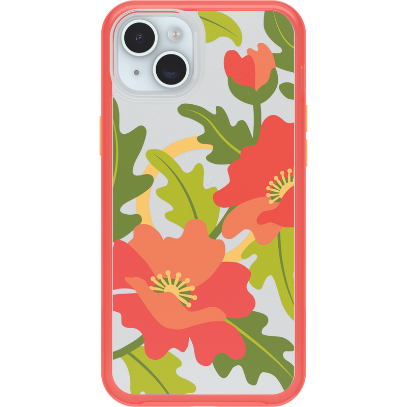 product image 2 - iPhone 14 Plus and iPhone 15 Plus Case Symmetry Series Clear for MagSafe Fluttering Flora