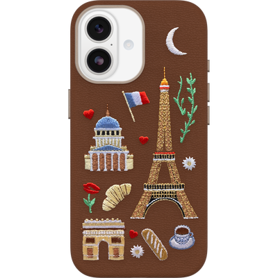 Coque iPhone 17 | Symmetry Series Cactus Leather Embroidery