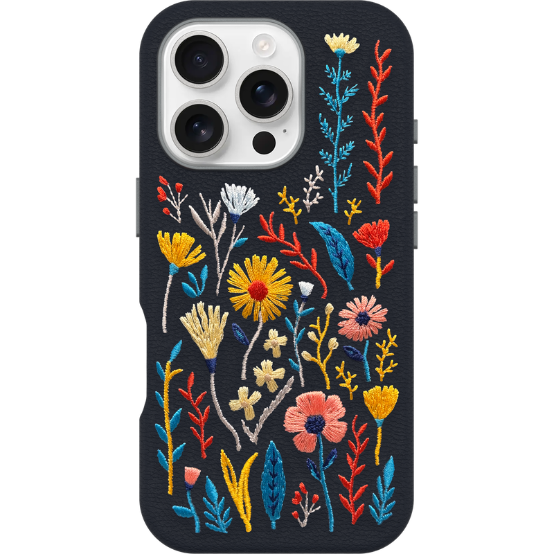 product image 2 - iPhone 16 Pro Case Symmetry Series Cactus Leather Embroidery