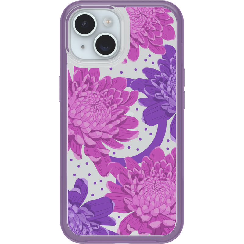 product image 2 - Coque iPhone 16e et iPhone 15/14/13 Symmetry Series Clear pour MagSafe Fluttering Flora