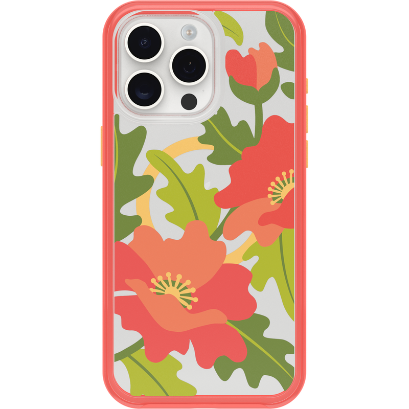 product image 2 - iPhone 15 Pro Max Hülle Symmetry Series Clear für MagSafe Fluttering Flora