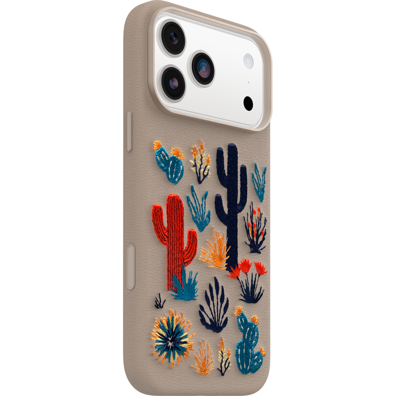 product image 2 - Coque iPhone 17 Pro Max Symmetry Series Cactus Leather Embroidery