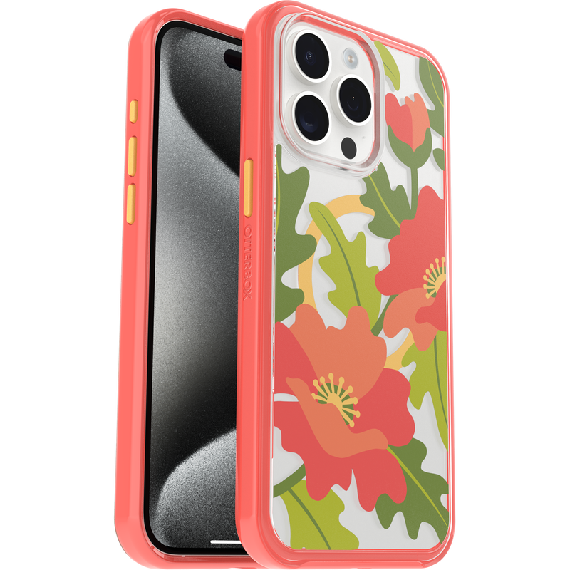 product image 1 - iPhone 15 Pro Max Hülle Symmetry Series Clear für MagSafe Fluttering Flora