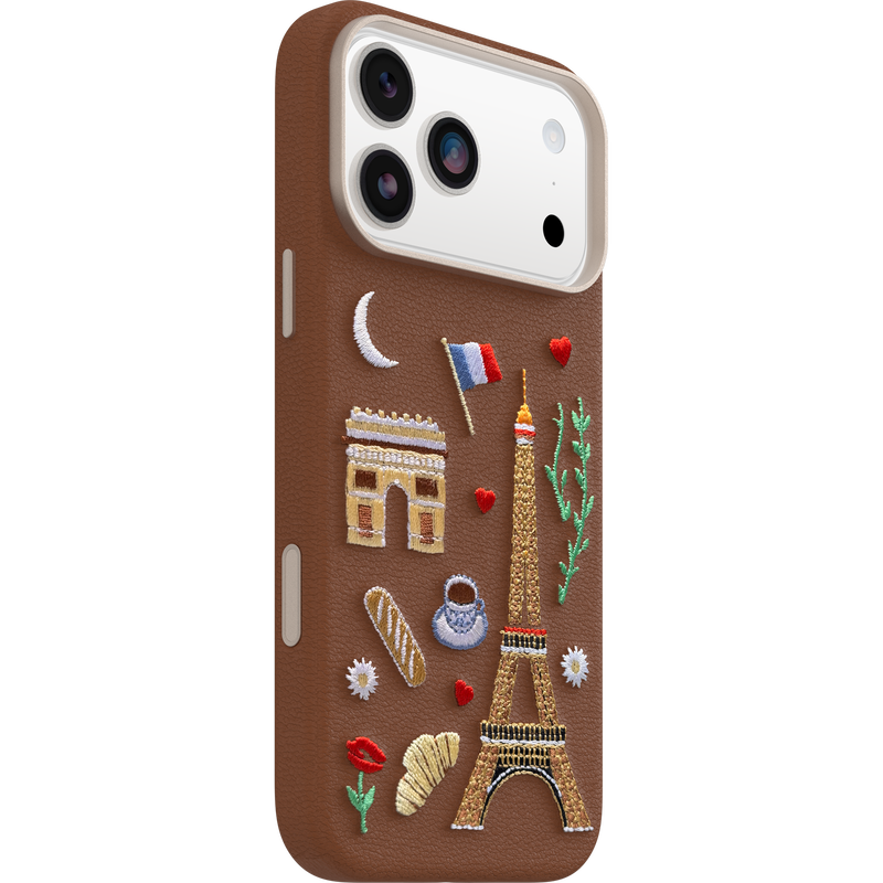 product image 2 - Coque iPhone 17 Pro Max Symmetry Series Cactus Leather Embroidery