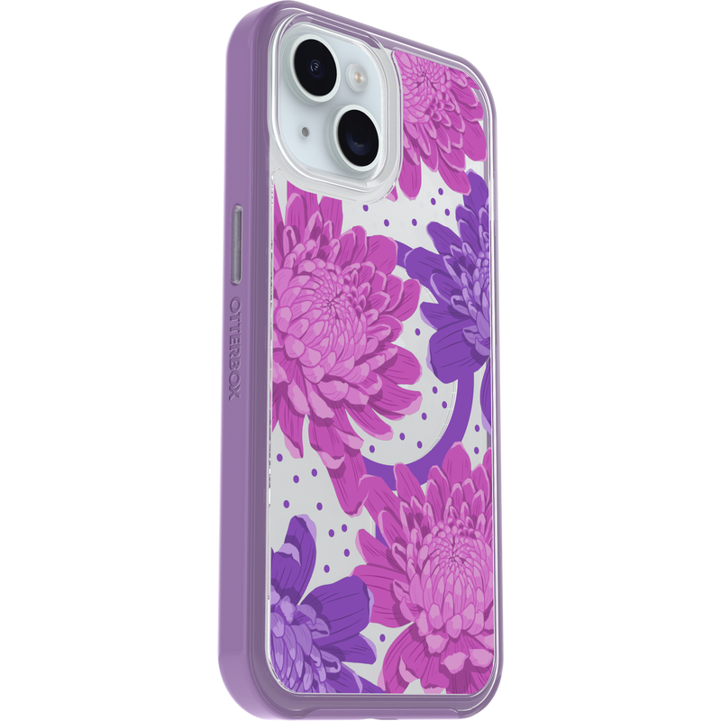 product image 3 - Coque iPhone 16e et iPhone 15/14/13 Symmetry Series Clear pour MagSafe Fluttering Flora