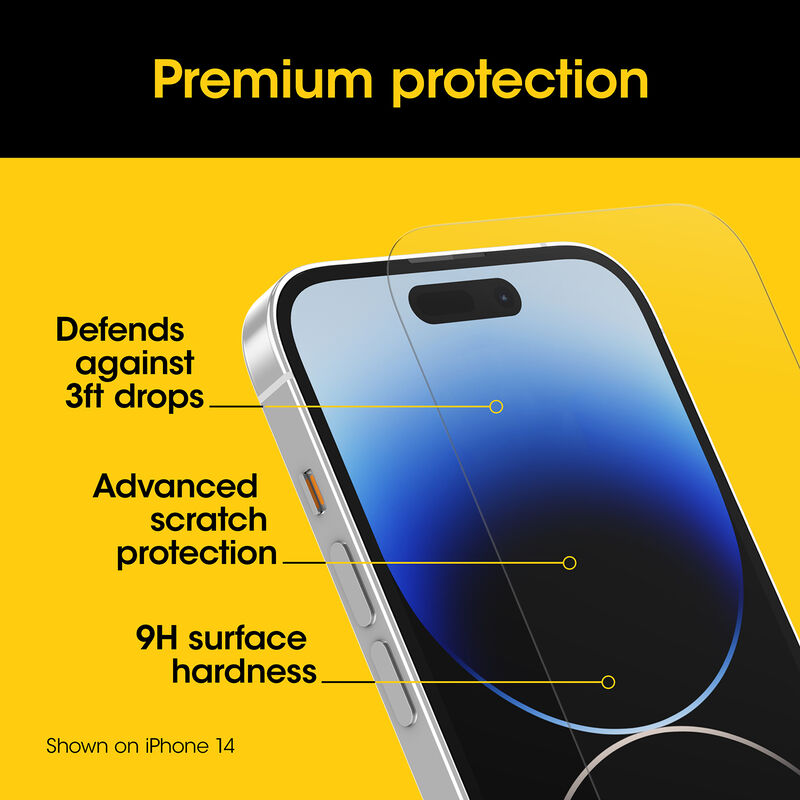 product image 4 - iPhone 15 Screen Protector Premium Glass Antimicrobial