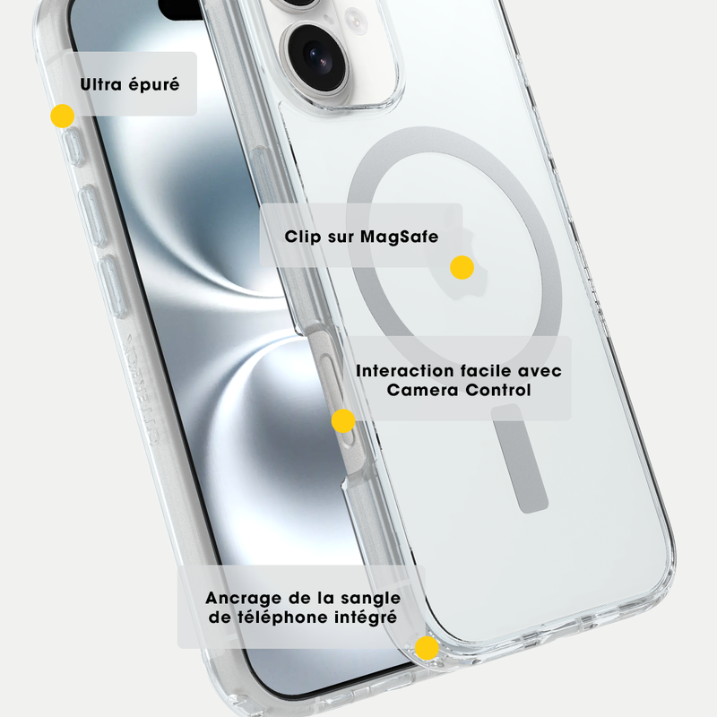 product image 5 - Coque iPhone 16 Symmetry Series Clear pour MagSafe